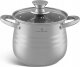 GARNEK STALOWY Z Pokrywką Głęboki Wysoki 4l 18cm 1