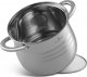 GARNEK STALOWY Z Pokrywką Głęboki Wysoki 4l 18cm 5