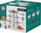 MG Home Garnki stalowe MG Home Moderno zestaw 3 garnków z pokrywkami na indukcję 1