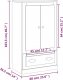 vidaXL Kredens, dąb sonoma, 60x35,5x103,5 cm, materiał drewnopochodny 10