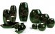 Eurofirany Wazon dekoracyjny ceramiczny MORA 18X9X20 ciemnozielony 2