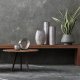 Eurofirany Wazon ceramiczny wysoki RISO 15X15X60 srebrny 3