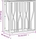 vidaXL Stolik konsolowy, 70x30x70 cm, stal nierdzewna i szkło 6
