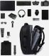 4kom.pl Plecak podróżny Bange BackPack biznesowy plecak rozszerzalny Torba pojemna do laptopa 17.3" z portem USB Czarny 12