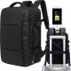 4kom.pl Plecak podróżny Bange BackPack biznesowy plecak rozszerzalny Torba pojemna do laptopa 17.3" z portem USB Czarny 21