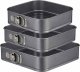 Zestaw 3 TORTOWNIC Tortownice do Pieczenia ciasta 24,26,28cm czarne AG670C 1