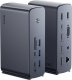 HUB USB Baseus Hub Baseus UnionJoy 17-Port (USB-C do HDMI4K@60Hz*2+DP4K@60Hz*1+USB3.0*3+USB-C3.0*2+USB2.0*2+PD*1+PC*1+RJ45*1+SD/TF*1+3.5mm*1+DC*1) 2
