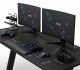 Biurko SENSE7 Nomad Cybernetic Czarne 140 cmx60 cm 140x60 cm 6