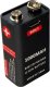 MotoMer Akumulatorek bateria 9V 1000 mah z USB 6LR61 6F22 6AM6 522 Block 9V MN1604 1
