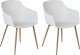 Beliani Zestaw 2 krzeseł do jadalni białe FONDA II 1