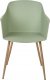 Beliani Zestaw 2 krzeseł do jadalni jasnozielony FONDA II 4