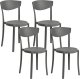 Beliani Zestaw 4 krzeseł do jadalni ciemnoszary VIESTE 1