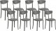 Beliani Zestaw 8 krzeseł do jadalni ciemnoszary VIESTE 1
