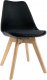Lugano Krzesło skandynawskie MONZA BLACK - Black Fabric II 1