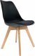 Lugano Krzesło skandynawskie MONZA BLACK - Black Fabric II 2