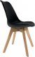Lugano Krzesło skandynawskie MONZA BLACK - Black Fabric II 4