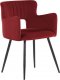 Beliani 2 krzesła do jadalni welurowe ciemnoczerwone SANILAC 4
