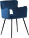Beliani 2 krzesła do jadalni welurowe granatowy SANILAC 4