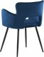 Beliani 2 krzesła do jadalni welurowe granatowy SANILAC 5