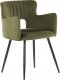 Beliani 2 krzesła do jadalni welurowe zielony oliwkowy SANILAC 4