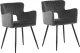 Beliani 2 krzesła do jadalni welurowe ciemnoszare SANILAC 1