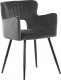 Beliani 2 krzesła do jadalni welurowe ciemnoszare SANILAC 4