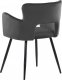 Beliani 2 krzesła do jadalni welurowe ciemnoszare SANILAC 5