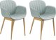 Beliani Zestaw 2 krzeseł do jadalni miętowy ALICE 1