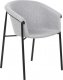 Beliani Zestaw 2 krzeseł do jadalni szary AMES 3