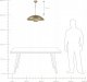 Lampa wisząca Beliani Lampa wisząca metalowa mosiężna AGRANI 6