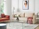 Beliani Sofa rozkładana welurowa beżowa EKSJO Lumarko! 6