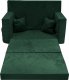Blomster Rozkładana sofa piankowa dziecięca ZIELONA 2
