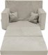 Blomster Rozkładana sofa piankowa dziecięca jasny szary 2