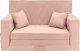 Blomster Rozkładana sofa piankowa dziecięca pudrowy róż 1