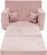 Blomster Rozkładana sofa piankowa dziecięca pudrowy róż 1