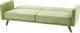 Beliani Sofa rozkładana welurowa oliwkowa SENJA 3