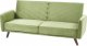 Beliani Sofa rozkładana welurowa oliwkowa SENJA 4