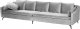 Beliani Sofa welurowa jasnoszara AURE 3