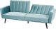 Beliani Sofa rozkładana welurowa jasnoniebieska VIMMERBY 3