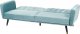 Beliani Sofa rozkładana welurowa jasnoniebieska VIMMERBY 6