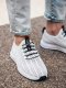 Ombre Buty męskie sneakersy z siateczki - białe V7 OM-FOKS-0117 43 1
