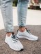Ombre Buty męskie sneakersy z siateczki - białe V7 OM-FOKS-0117 43 2
