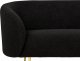 Beliani Sofa dwuosobowa boucle czarna LOEN 6