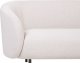 Beliani Sofa dwuosobowa tapicerowana beżowa z czarnym LOEN 6