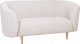 Beliani Sofa dwuosobowa tapicerowana beżowa ze złotym LOEN Lumarko! 1