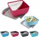 Intesi Lunch box Divided z widelcem 2,6l różowy 1