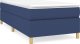 vidaXL Łóżko kontynentalne, niebieskie, obite tkaniną, 90x190 cm 2