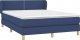 vidaXL vidaXL Łóżko kontynentalne z materacem, niebieskie, tkanina 140x200 cm 3