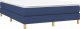 vidaXL vidaXL Łóżko kontynentalne z materacem, niebieskie, tkanina 140x200 cm 3
