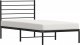 vidaXL vidaXL Metalowa rama łóżka z wezgłowiem, czarna, 100x190 cm 4